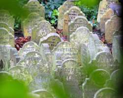 There are also gravestones inside the complex.